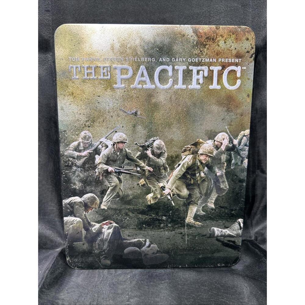 The Pacific 6-Disc DVD Set Metal Tin Tom Hanks Steven Spielberg HBO